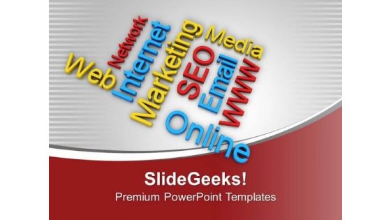 Internet Marketing Related Words Business PowerPoint Templates Ppt Backgrounds For Slides 0413