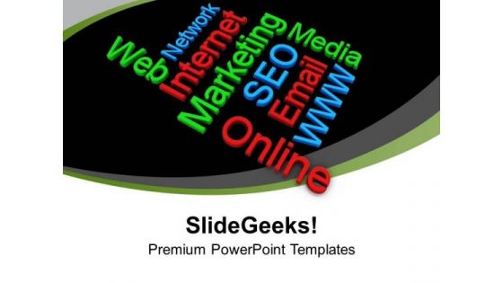 Internet Marketing Words Strategy PowerPoint Templates Ppt Backgrounds For Slides 0413