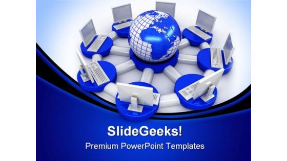 Internet Network Computer PowerPoint Backgrounds And Templates 0111