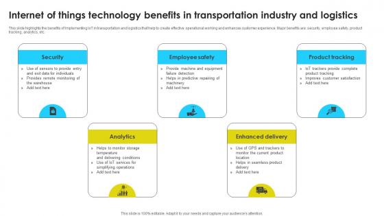 Internet Of Things Technology Benefits In Transportation Industry And Logistics Structure Pdf