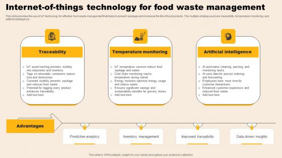 Internet Of Things Technology For Food Waste Management Ideas Pdf