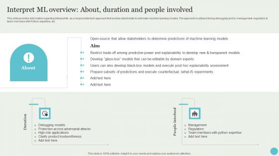 Interpret Ml Overview About Duration And People Crafting A Sustainable Company Microsoft Pdf