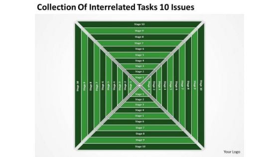 Interrelated Tasks 10 Issues Ppt Sample Real Estate Business Plan PowerPoint Slides