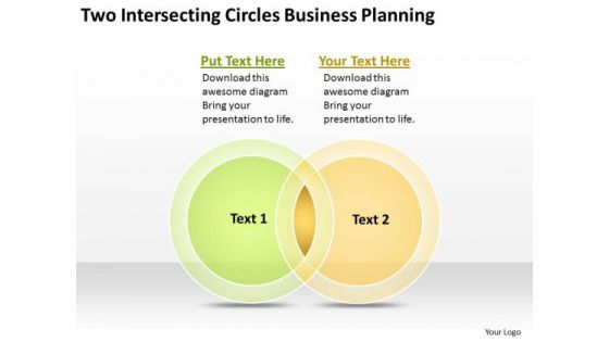 Intersecting Circles Business Planning For Small PowerPoint Slides