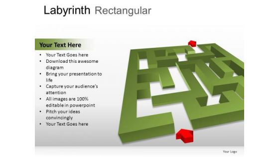 Intricate Labyrinth Rectangular PowerPoint Slides And Ppt Diagram Templates