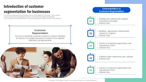 Introduction Of Customer Segmentation For Businesses Guide For Segmenting And Formulating Icons Pdf