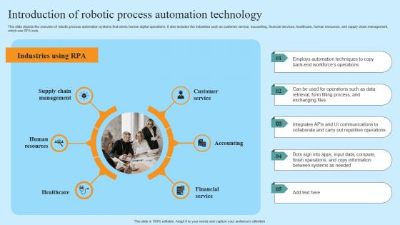 Introduction Of Robotic Process Automation Hyper Automation Solutions Graphics Pdf