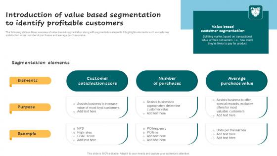 Introduction Of Value Based Segmentation Successful Guide For Market Segmentation Elements Pdf