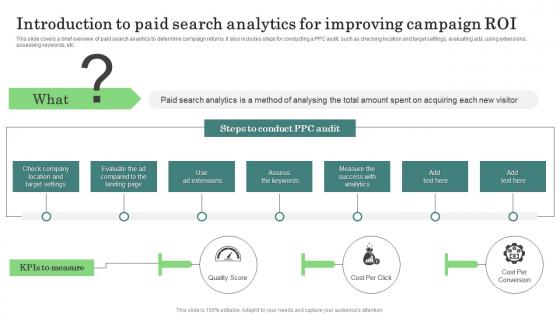 Introduction Paid Search Analytics Major Promotional Analytics Future Trends Professional Pdf