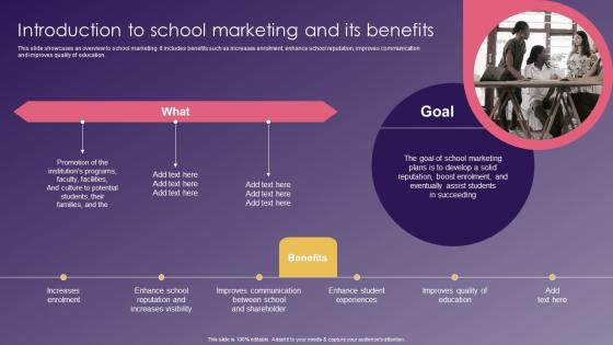 Introduction School Marketing Its Benefits School Promotion Strategies Increase Enrollment Portrait Pdf