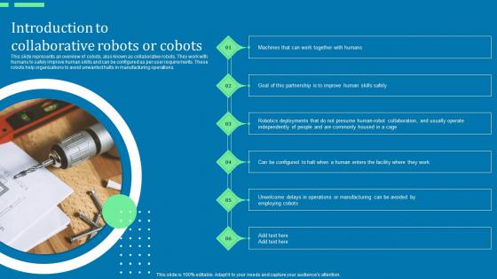Introduction To Collaborative Robots Or Cobots Advanced Tools For Hyperautomation Ppt Maker Pdf