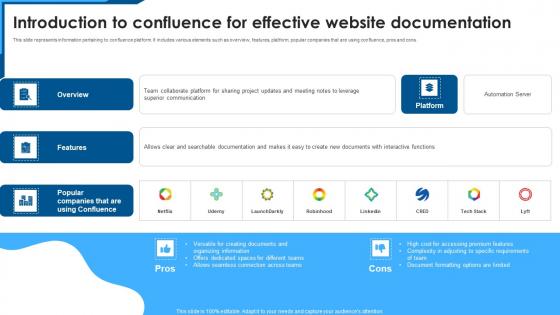 Introduction To Confluence For Effective Website Documentation Brochure Pdf