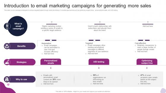 Introduction To Email Marketing Campaigns Powerful Marketing Techniques Strategy SS V