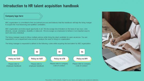 Introduction To HR Talent Acquisition Human Resources Hiring Guide Optimal Infographics Pdf