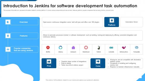 Introduction To Jenkins For Software Development Task Automation Themes Pdf