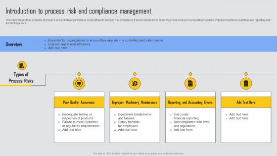 Introduction To Process Risk Managing Risks And Establishing Trust Through Efficient Brochure Pdf