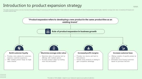 Introduction To Product Expansion Strategy Elements Pdf