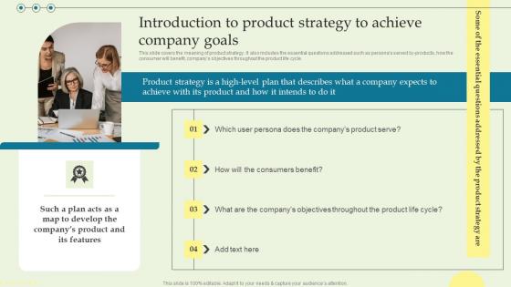 Introduction To Product Strategy To Achieve Product Techniques And Innovation Elements PDF