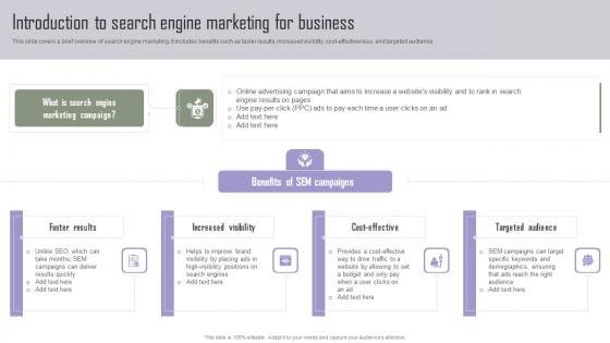 Introduction To Search Engine Implementing Marketing Tactics To Drive Background Pdf