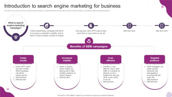 Introduction To Search Engine Marketing For Business Powerful Marketing Techniques Strategy SS V Introduction To Search Engine Marketing For Business Powerful Marketing Techniques Strategy SS V