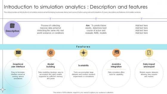 Introduction To Simulation Analytics Description And Features Data Analytics SS V Introduction To Simulation Analytics Description And Features Data Analytics SS V