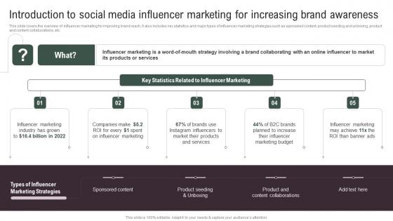 Introduction To Social Media Influencer Implementing Social Media Tactics For Boosting WOM Template Pdf