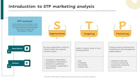 Introduction To STP Marketing Analysis Successful Guide For Market Segmentation Structure Pdf