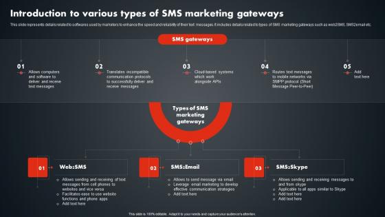 Introduction To Various Types Of SMS Marketing SMS Promotional Tactics Pictures PDF