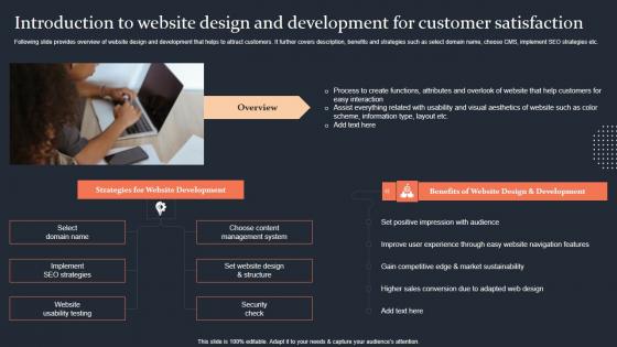 Introduction To Website Design And Development For Step By Step Guide Formats PDF