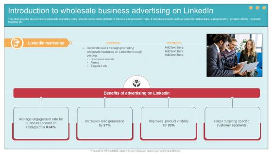 Introduction To Wholesale Business Advertising On Linkedin Ppt Example Introduction To Wholesale Business Advertising On Linkedin Ppt Example