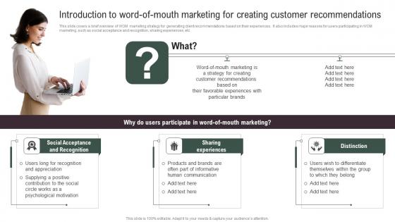 Introduction To Word Of Mouth Implementing Social Media Tactics For Boosting WOM Icons Pdf