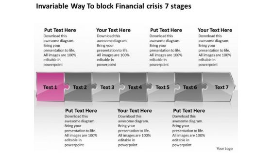 Invariable Way To Block Financial Crisis 7 Stages PowerPoint Transformer Templates