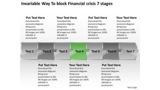 Invariable Way To Block Financial Crisis 7 Stages Vision Flowchart PowerPoint Slides