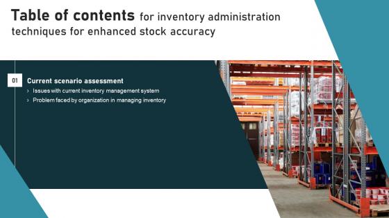 Inventory Administration Techniques For Enhanced Table Of Contents Clipart Pdf