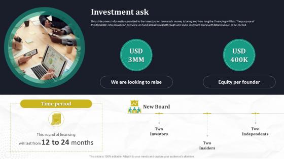 Investment Ask Automated Workflow Software Funding Pitch Deck For Company Investment Ask Automated Workflow Software Funding Pitch Deck For Company