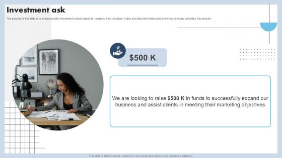 Investment Ask Capital Raising Pitch Deck For Advertising Services PPT Presentation Investment Ask Capital Raising Pitch Deck For Advertising Services PPT Presentation