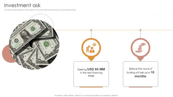 Investment Ask Furniture Manufacturing Firm Investor Funding Ppt Slide