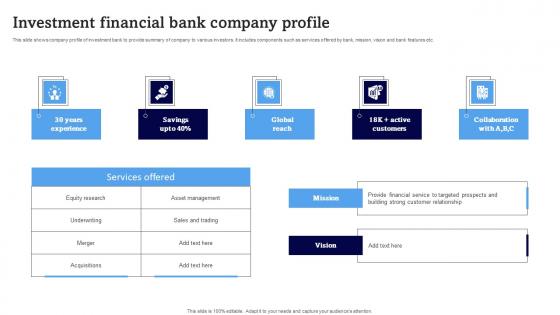 Investment Financial Bank Company Profile Professional Pdf Investment Financial Bank Company Profile Professional Pdf