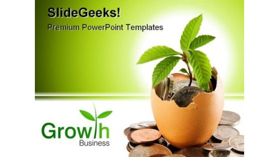 Investment Growth Money PowerPoint Backgrounds And Templates 1210