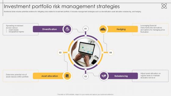 Investment Portfolio Risk Management Strategies Investment Fund PPT Template