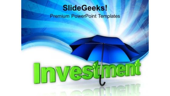 Investment Umbrella Business Finance PowerPoint Templates And PowerPoint Themes 1112