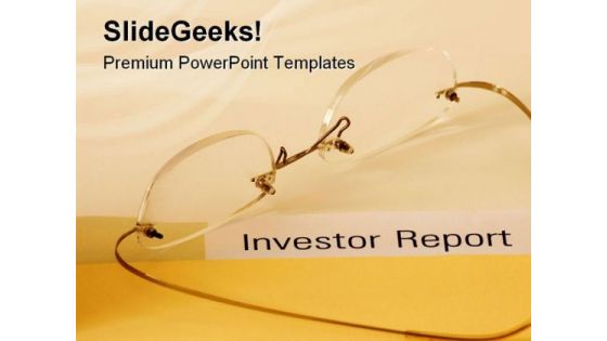 Investor Report Finance PowerPoint Templates And PowerPoint Backgrounds 0711