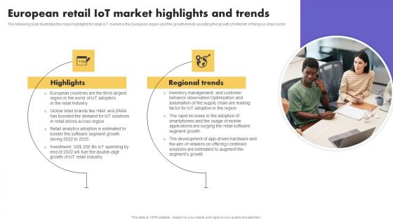 IoT Application In Global European Retail IoT Market Highlights Template Pdf