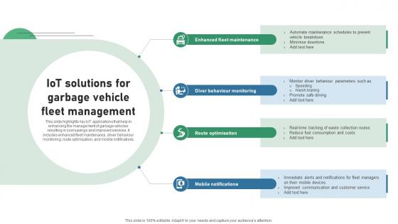 IOT Solutions For Garbage Vehicle Fleet Management IOT Applications In Smart Waste IoT SS V IOT Solutions For Garbage Vehicle Fleet Management IOT Applications In Smart Waste IoT SS V