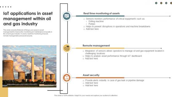 IoT Solutions For Oil IoT Applications In Asset Management Within Oil And Gas IoT SS V