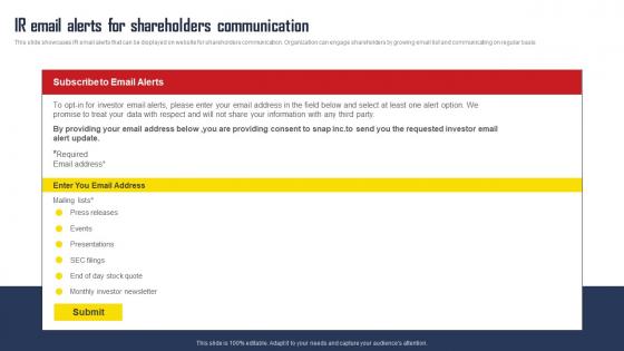 Ir Email Alerts For Shareholders Communication Comprehensive Strategic Plan Microsoft Pdf