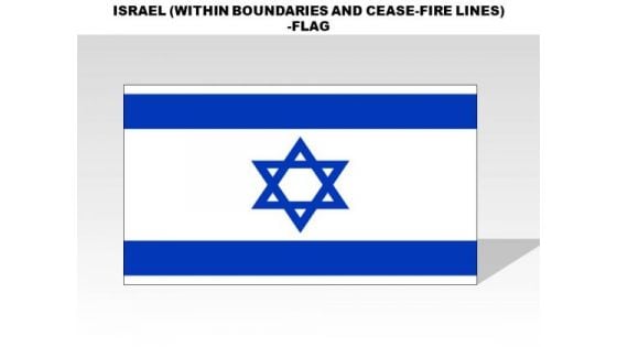 Israel Within Boundaries And Cease Fire Lines Country PowerPoint Flags