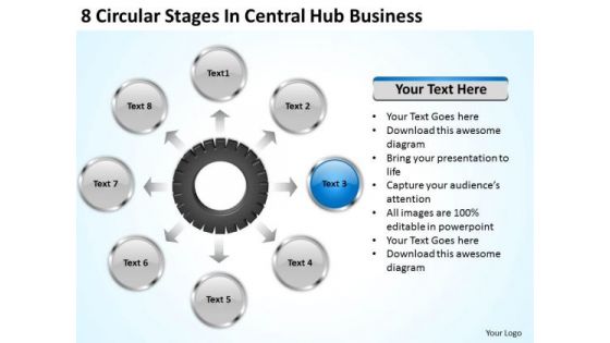 It Business Strategy 8 Circular Stages Central Hub Plan And