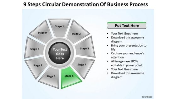 It Business Strategy Steps Circular Demonstration Of Process Level