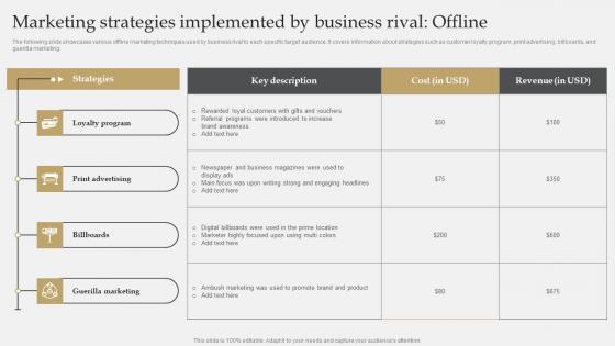 IT Industry Market Research Marketing Strategies Implemented By Business Rival Offline Introduction Pdf